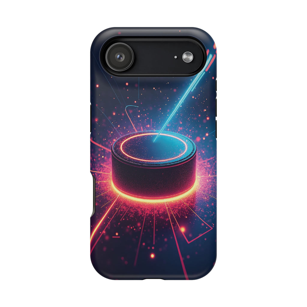 Neon Laser Hockey Puck Impact-Resistant Phone Case - Magnolia Wild SC