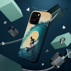 Surfer Riding a Wave iPhone Case — Magnetic Impact-Resistant - Magnolia Wild SC