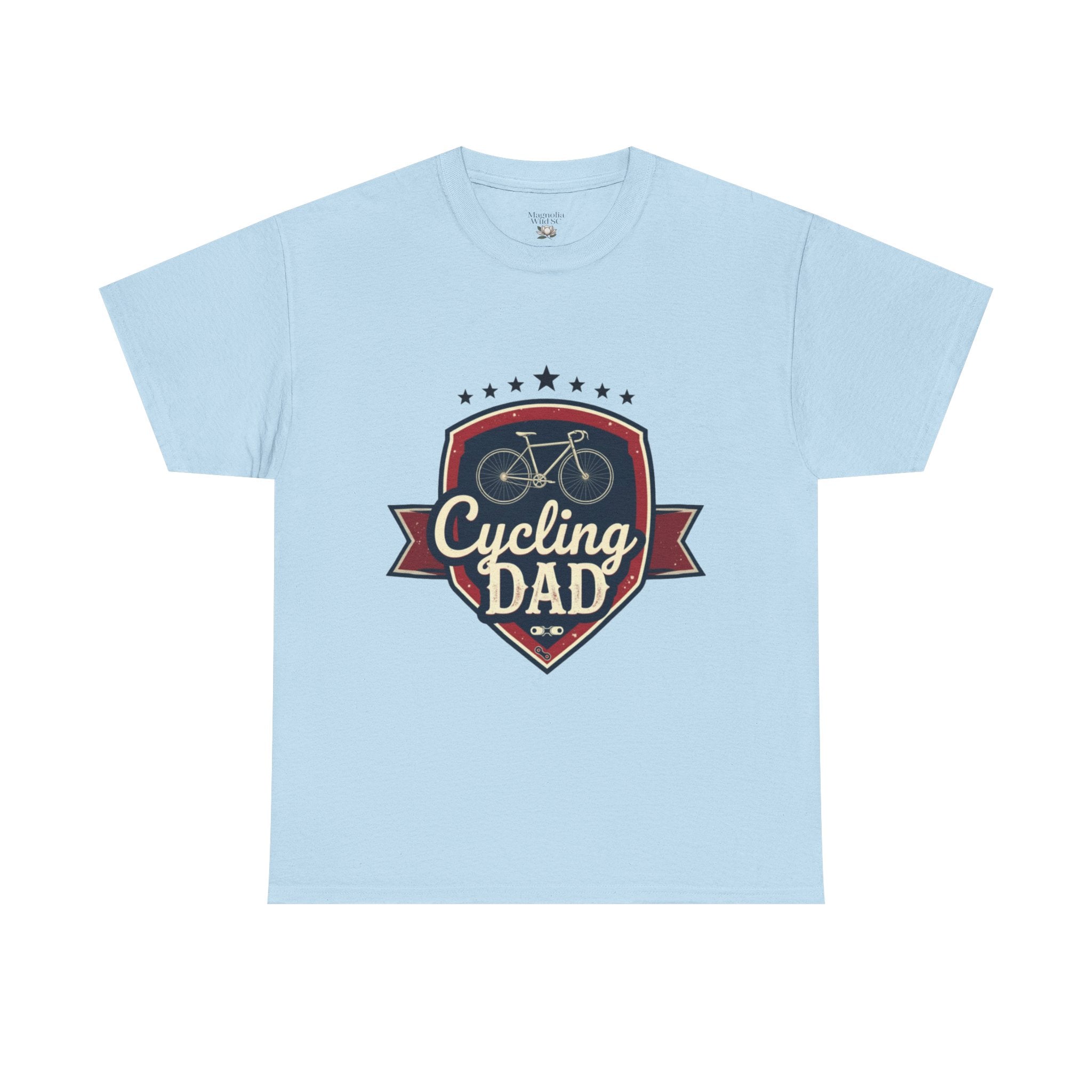 Retro Badge Style: The Vintage Cycling Dad Shield Tee - Magnolia Wild SC
