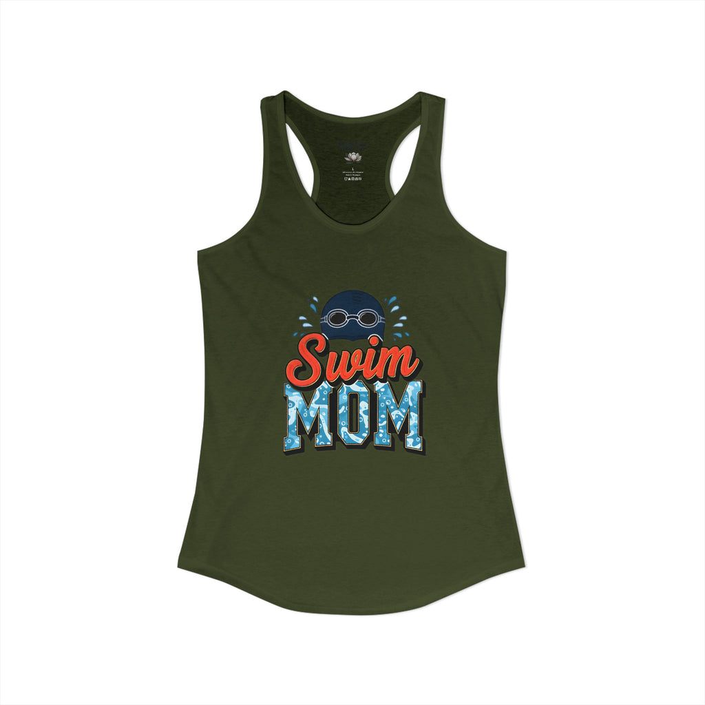 Swim Mom Racerback Tank – Personalized Name & Number Option | Lightweight Women’s Swim Tank Top - Magnolia Wild SC