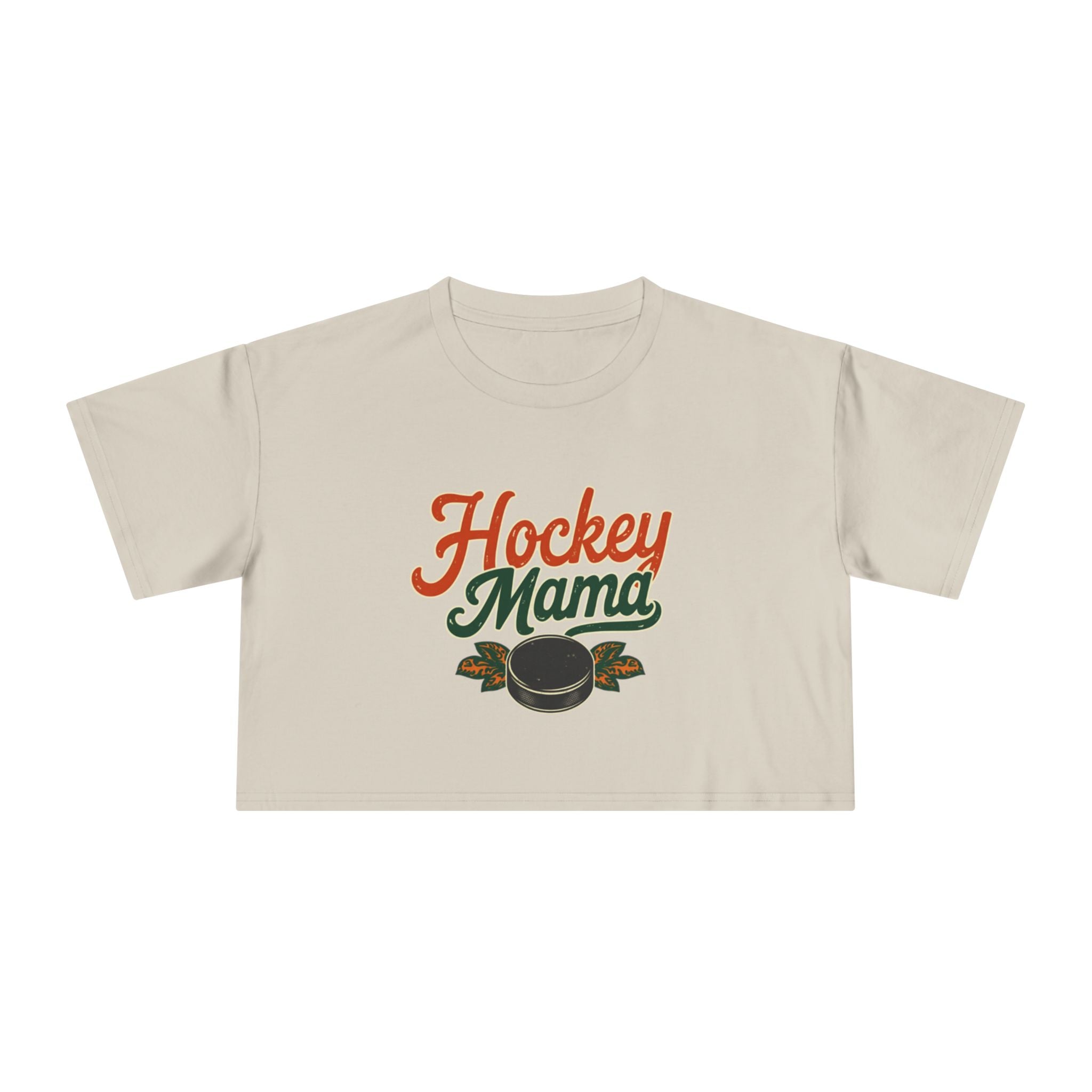 Hockey Mama Crop Tee | Retro Hockey Graphic, Mom Sports Top - Magnolia Wild SC