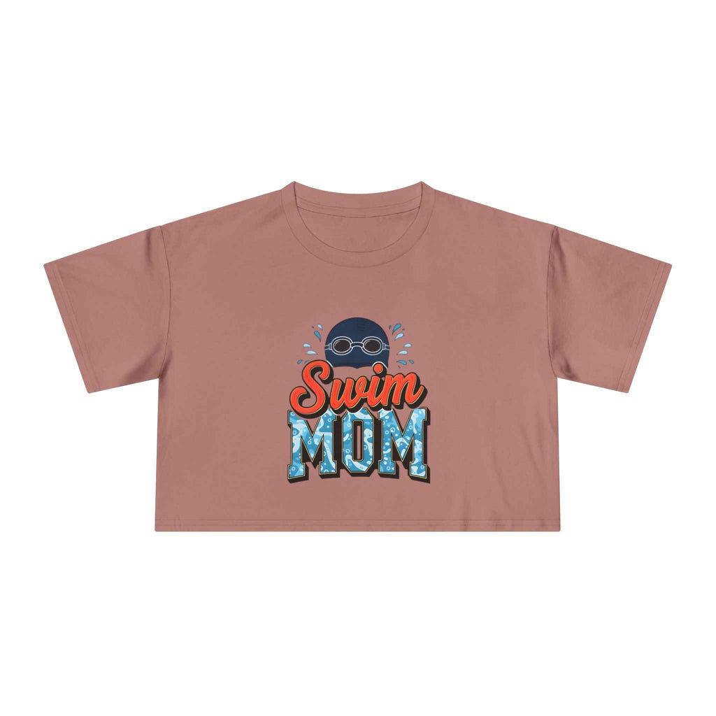 Swim Mom Print Crop Tee