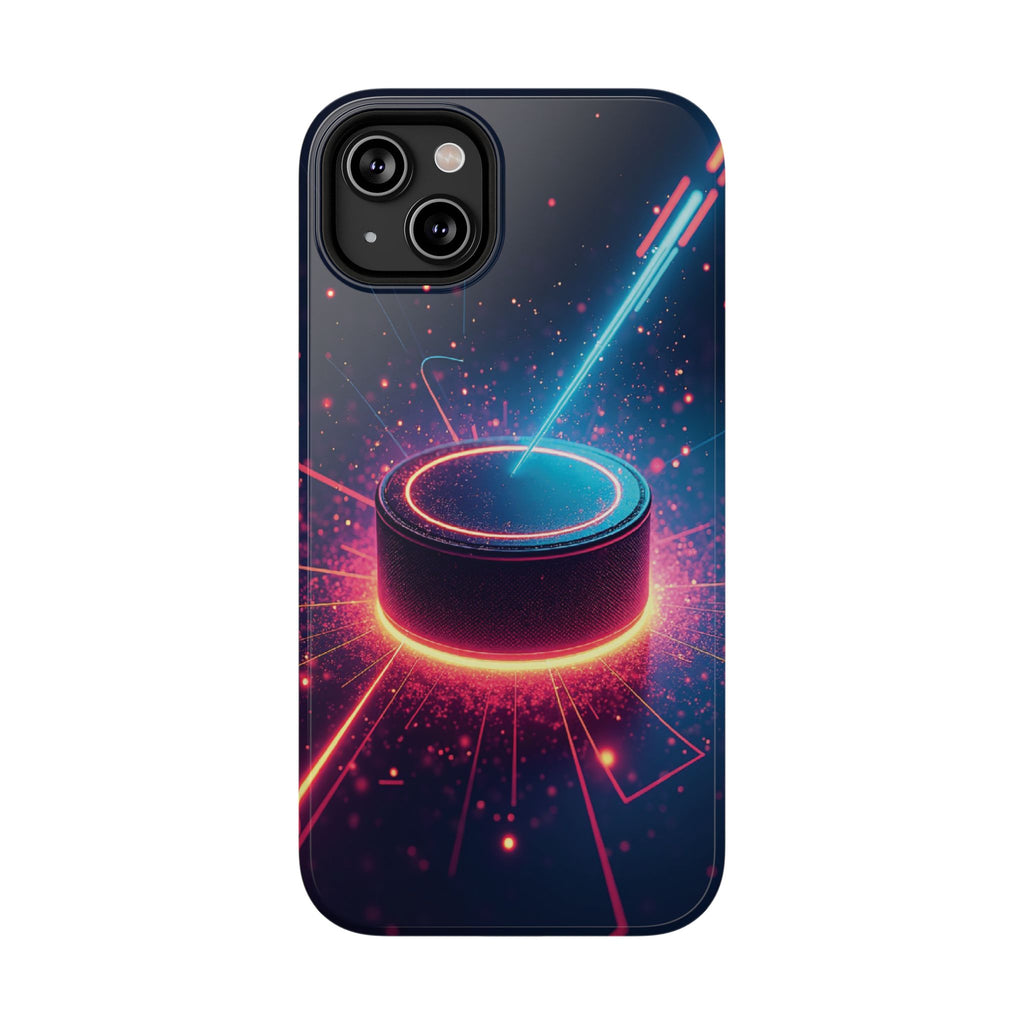 Neon Laser Hockey Puck Impact-Resistant Phone Case - Magnolia Wild SC