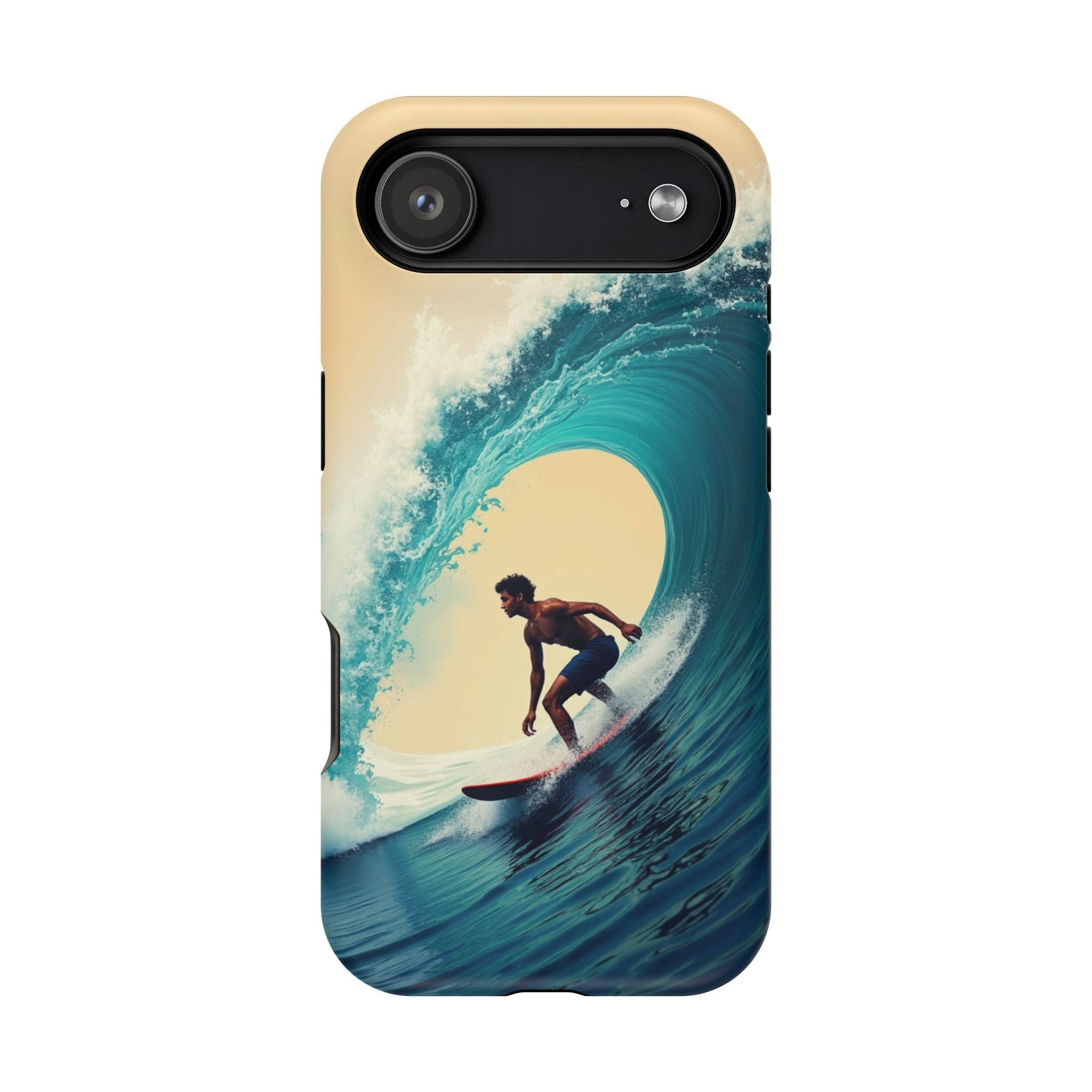 Surfer Riding a Wave iPhone Case — Magnetic Impact-Resistant - Magnolia Wild SC