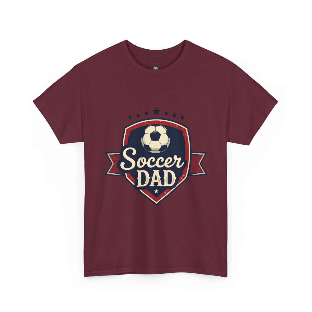 Retro Badge Style: The Vintage Soccer Dad Shield Tee
