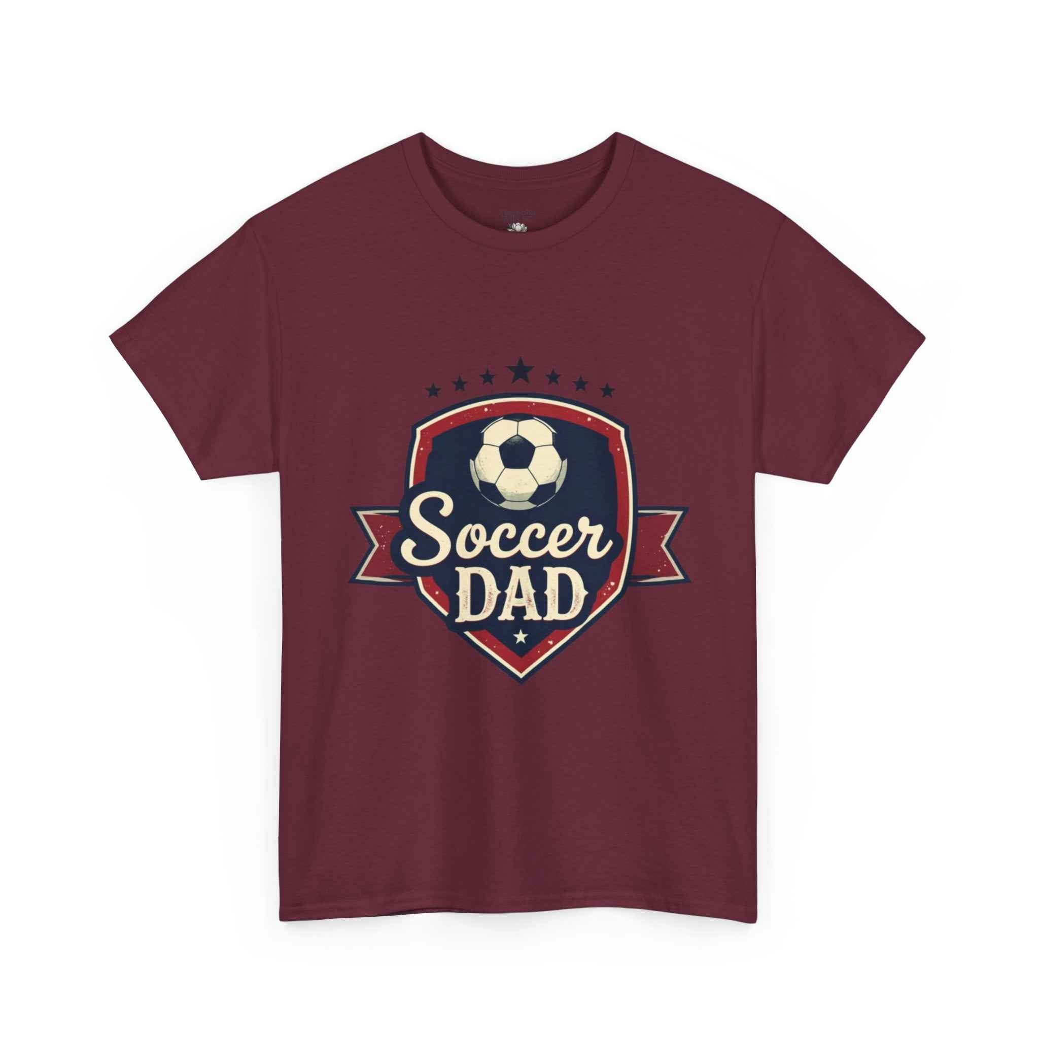 Retro Badge Style: The Vintage Soccer Dad Shield Tee