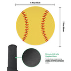 Softball-Shaped Mouse Pad – Non-Slip Rubber Base Polyester Mouse Pad - Magnolia Wild SC