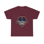 Retro Badge Style: The Vintage Wrestling Dad Shield Tee