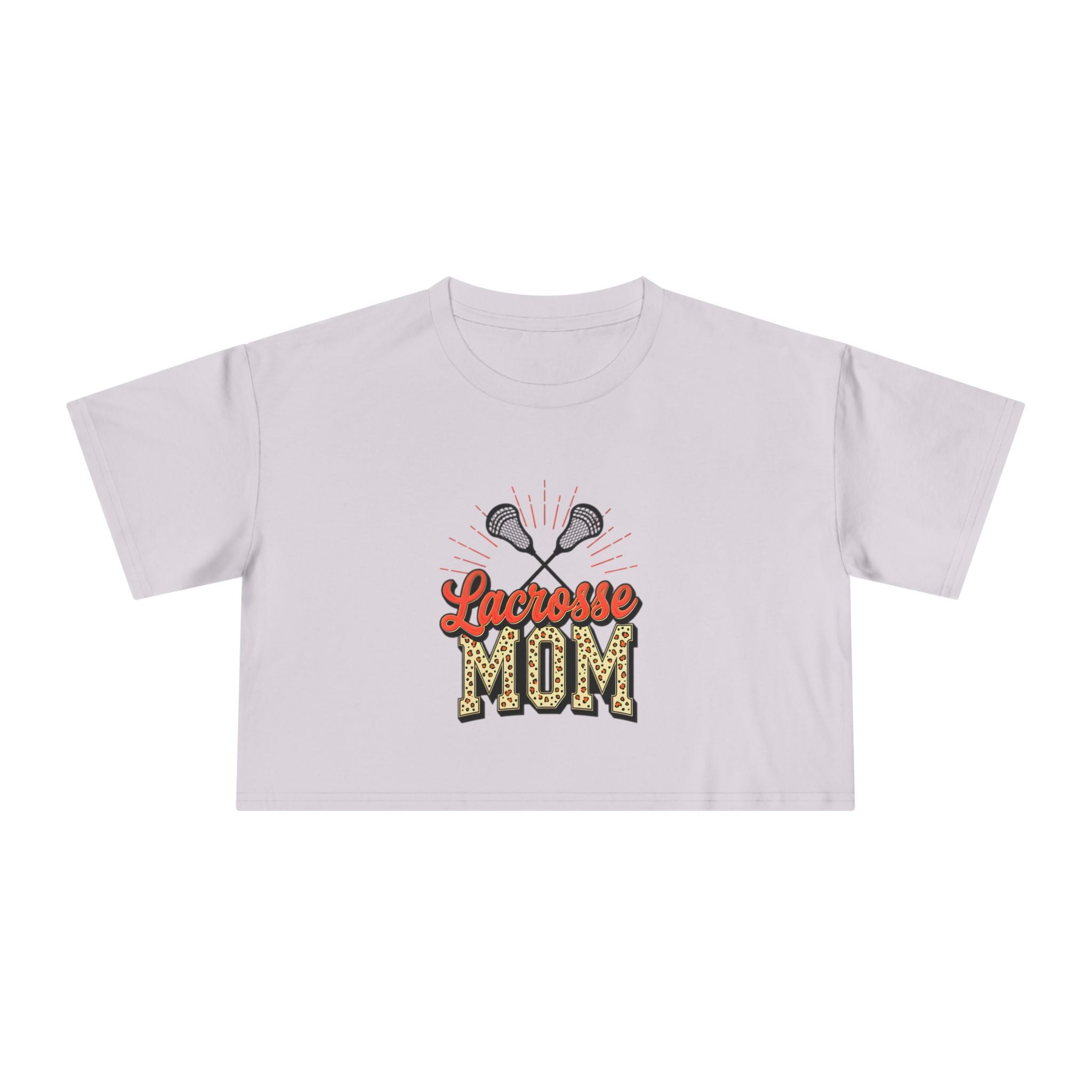 Lacrosse Mom Cheetah Print Women's Crop Tee - Magnolia Wild SC