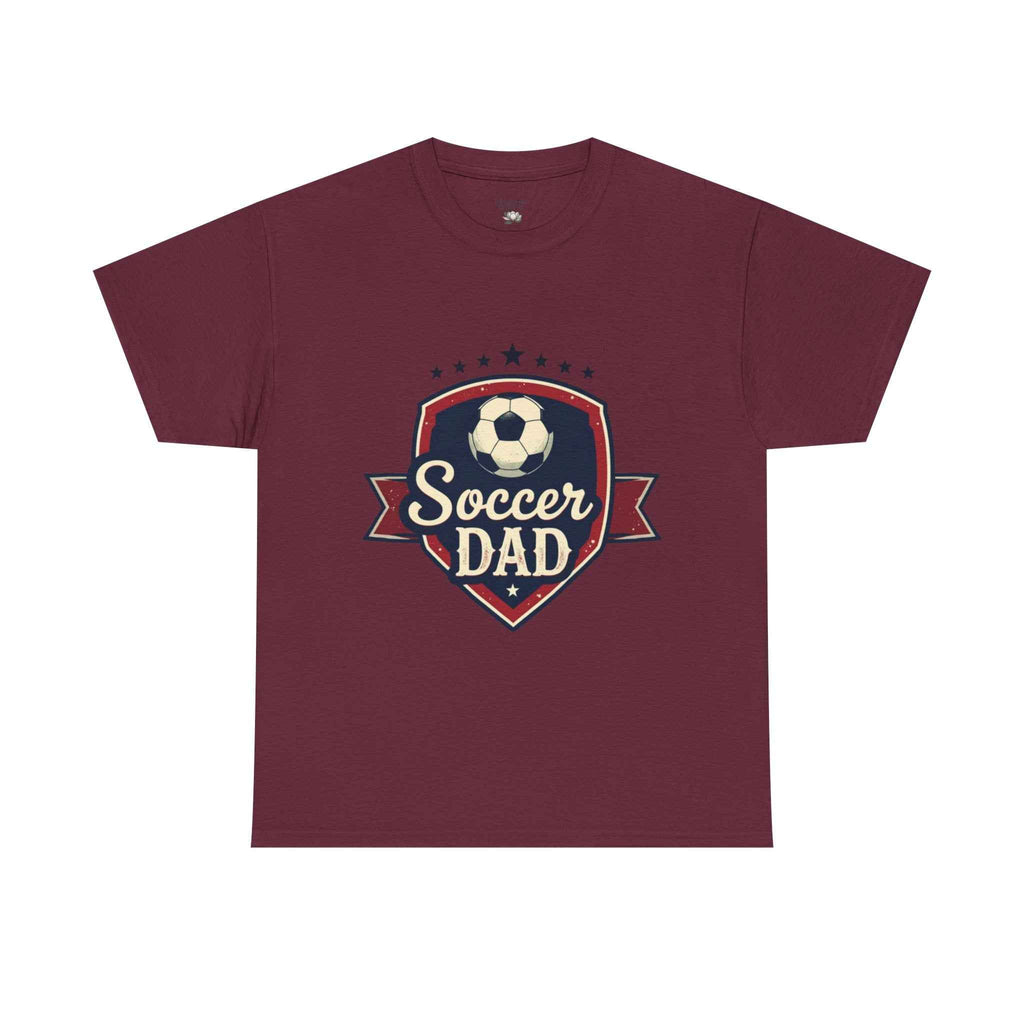 Retro Badge Style: The Vintage Soccer Dad Shield Tee