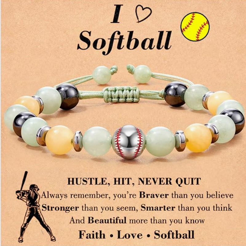 Adjustable Sports Obsidian Bracelet for Athletes and Fans - Magnolia Wild SC