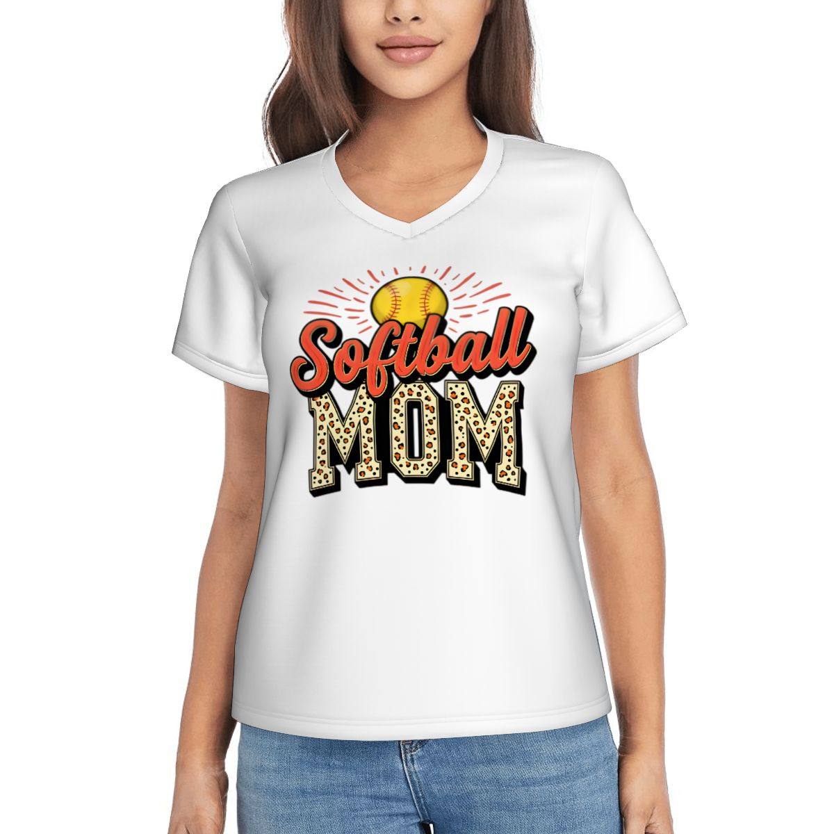 Softball Women's V-Neck Short-Sleeve T-Shirt - Magnolia Wild SC