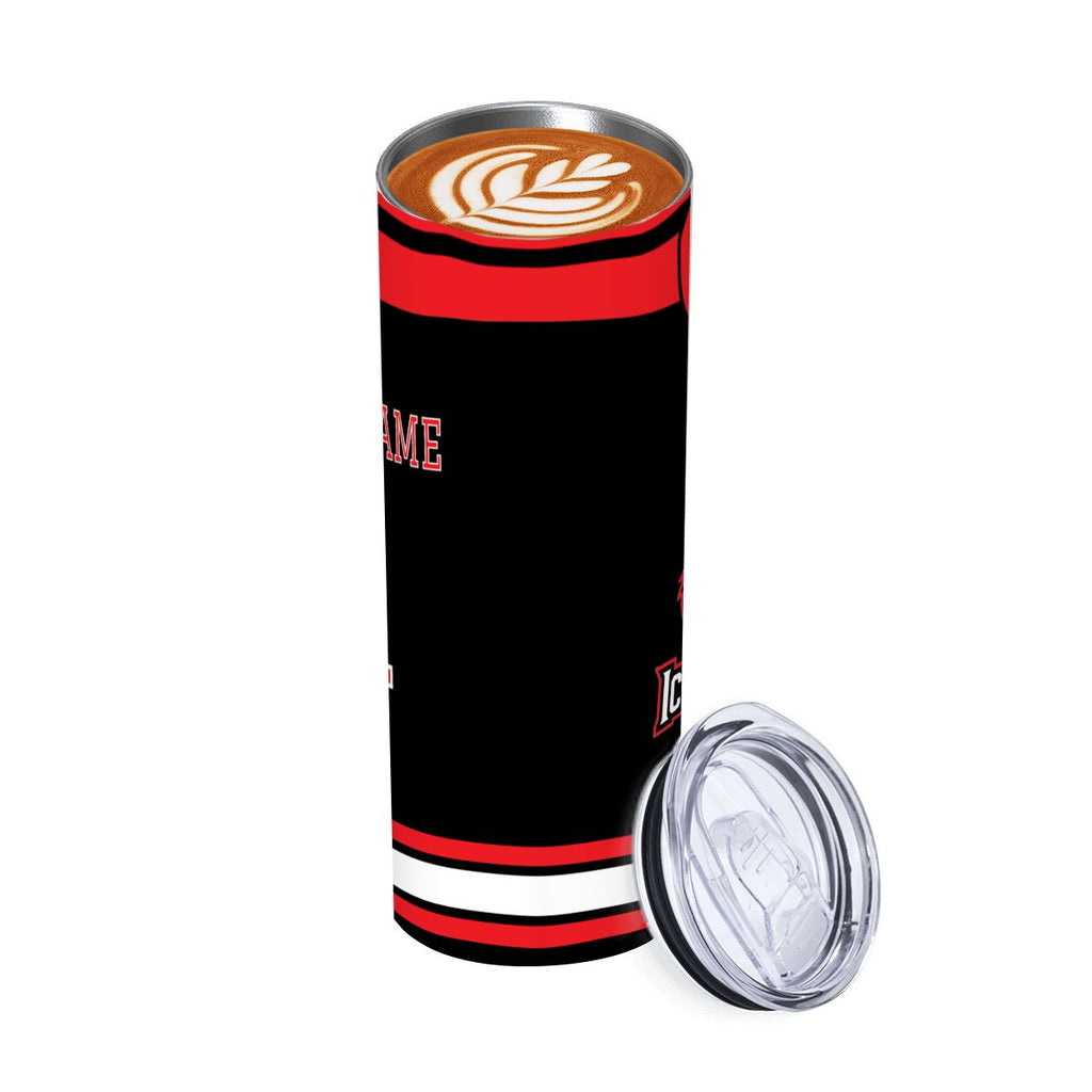 Custom Hockey Jersey 20oz Stainless Steel Tumbler with Straw - Magnolia Wild SC