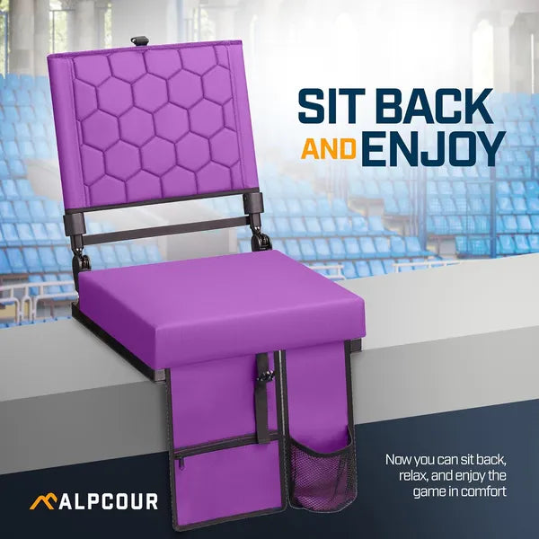 Folding Reclining Stadium Seat With Back Support For Bleachers - Magnolia Wild SC