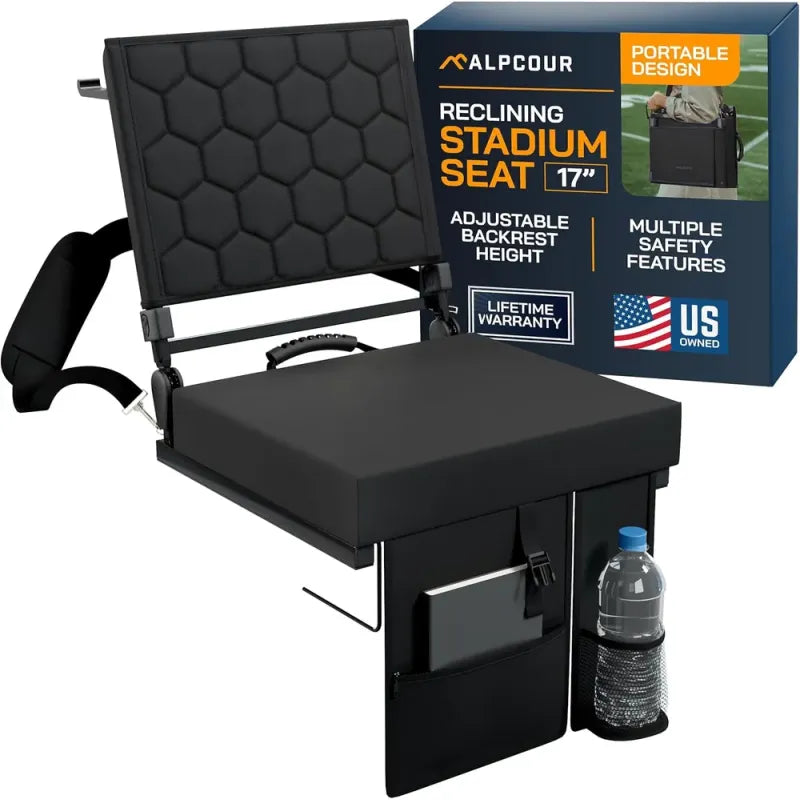 Folding Reclining Stadium Seat With Back Support For Bleachers - Magnolia Wild SC