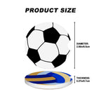 Sports Ball Car Coasters – Choose Your Sport (2-Pack Absorbent Ceramic Cup Holder Protectors with Cork Base) - Magnolia Wild SC