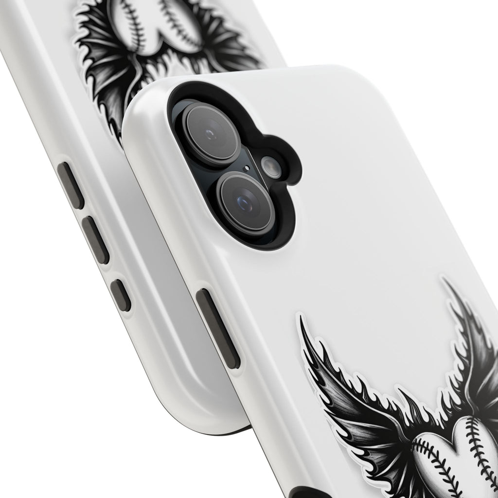 Baseball Heart Wings MagSafe iPhone Case | Gothic Tattoo Aesthetic - Magnolia Wild SC