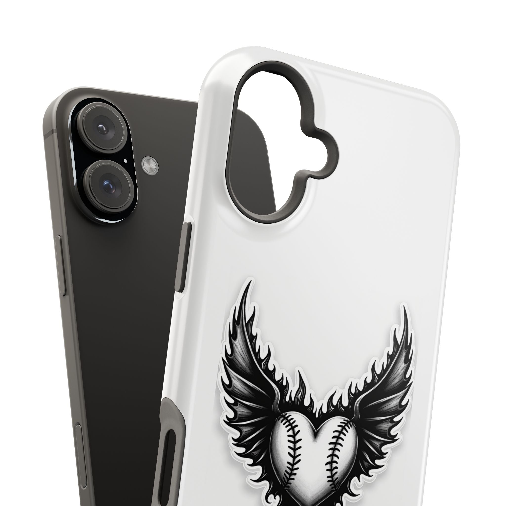 Baseball Heart Wings MagSafe iPhone Case | Gothic Tattoo Aesthetic - Magnolia Wild SC