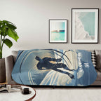 Custom Hockey Player Sherpa Blanket — Personalized Name & Number