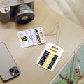 Hockey Luggage Tag — Customizable Name & Number with Game Checklist