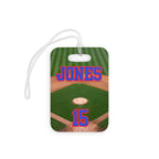 Baseball Luggage Tag — Customizable Name & Number with Game Checklist - Magnolia Wild SC