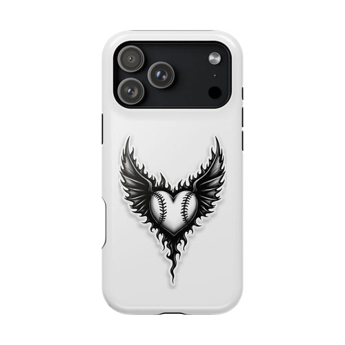 Baseball Heart Wings MagSafe iPhone Case | Gothic Tattoo Aesthetic - Magnolia Wild SC