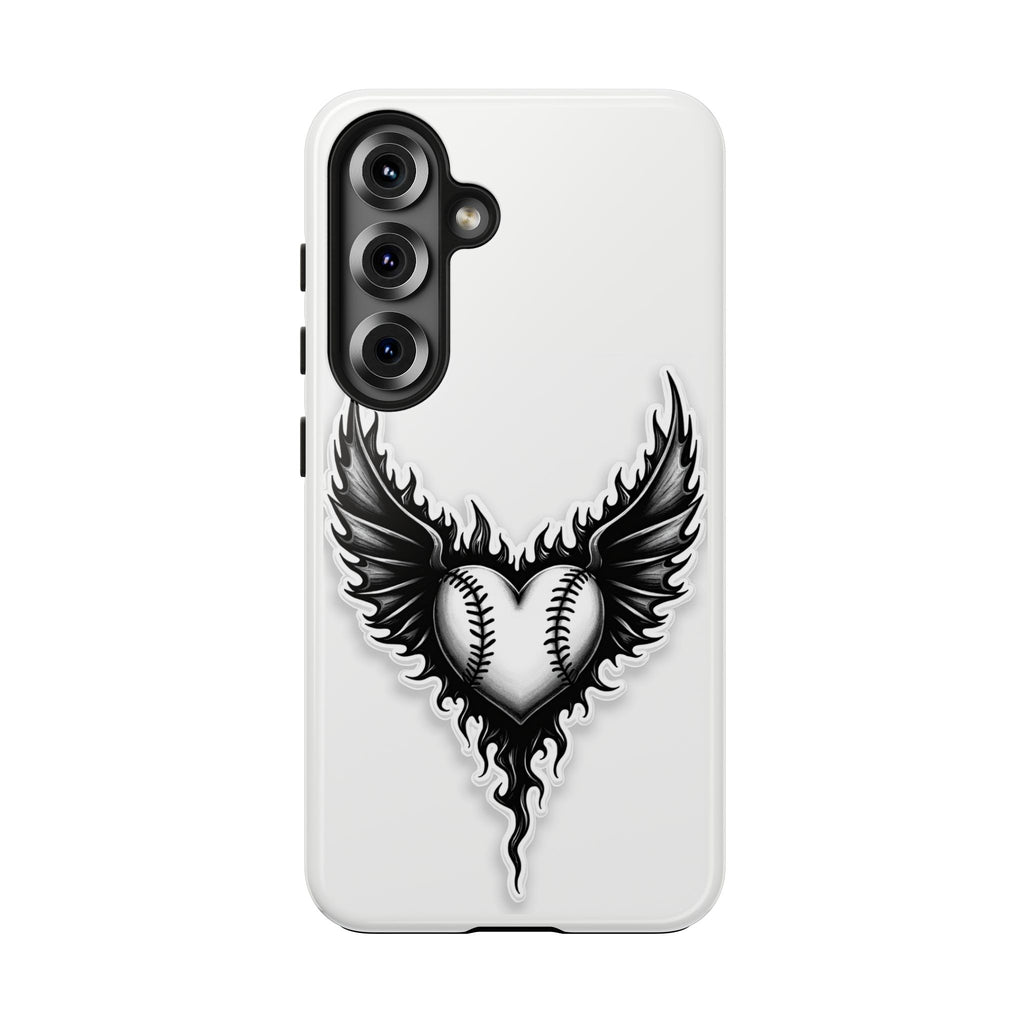 Baseball Heart Wings Samsung Case | Neo-Traditional Tattoo Art - Magnolia Wild SC
