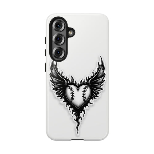 Baseball Heart Wings Samsung Case | Neo-Traditional Tattoo Art - Magnolia Wild SC