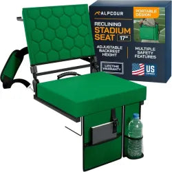 Folding Reclining Stadium Seat With Back Support For Bleachers - Magnolia Wild SC