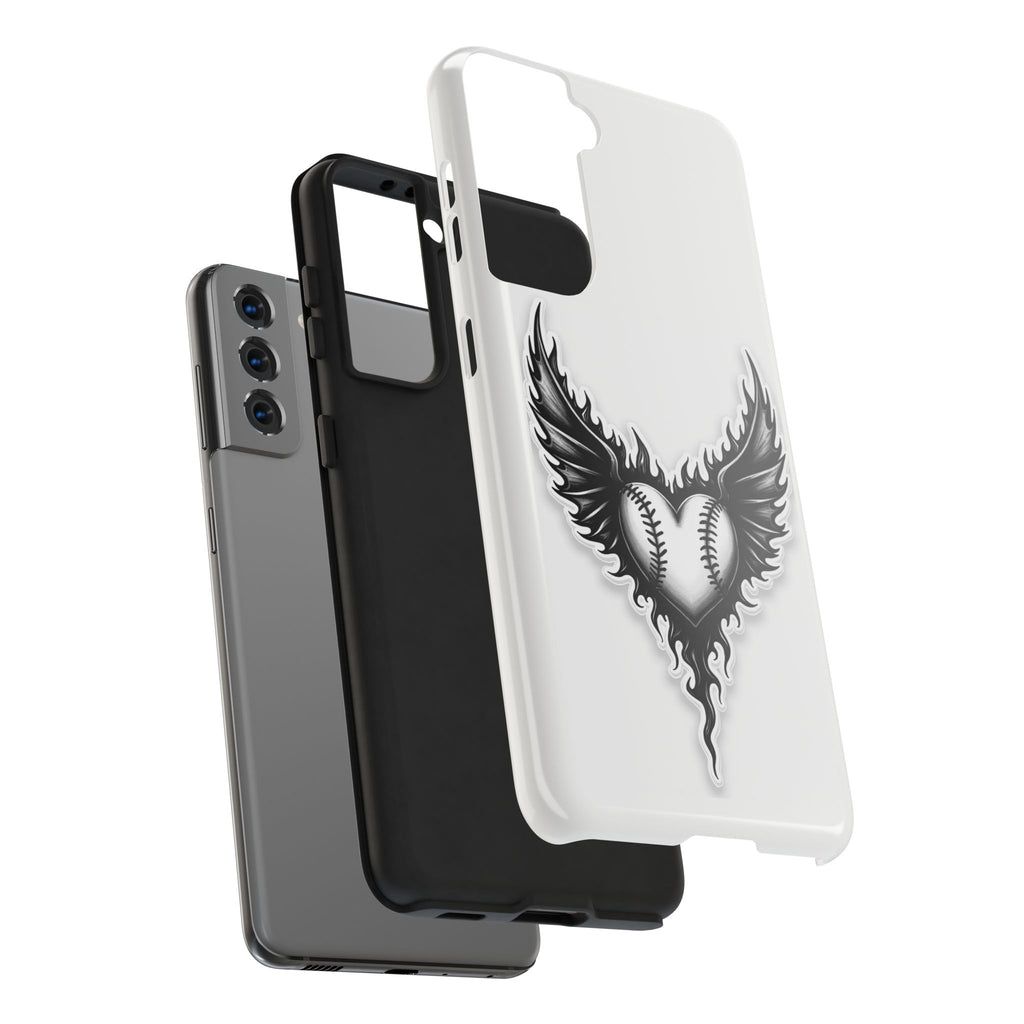 Baseball Heart Wings Samsung Case | Neo-Traditional Tattoo Art - Magnolia Wild SC