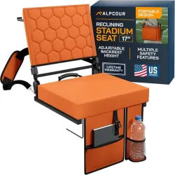 Folding Reclining Stadium Seat With Back Support For Bleachers - Magnolia Wild SC