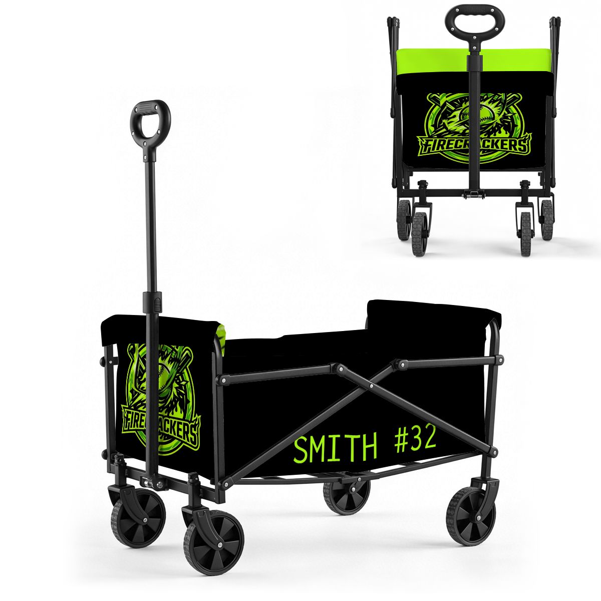 Custom Foldable Sports Wagon – Personalized Gear Cart for Game Day - Magnolia Wild SC