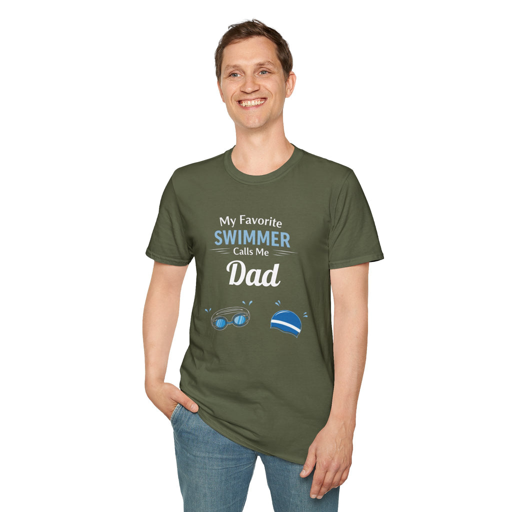 Personalized “My Favorite Swimmer Calls Me” T-Shirt – Custom Name Swim Tee - Magnolia Wild SC