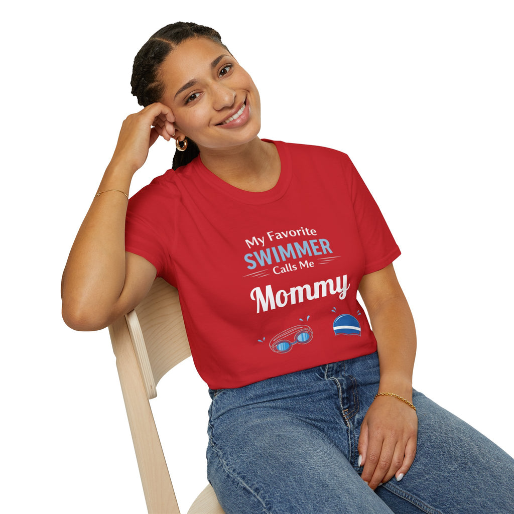 Personalized “My Favorite Swimmer Calls Me” T-Shirt – Custom Name Swim Tee - Magnolia Wild SC