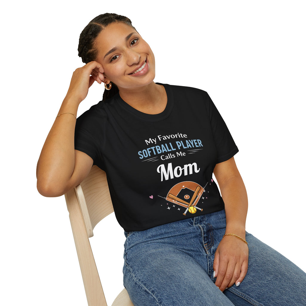 Personalized “My Favorite Softball Player Calls Me” T-Shirt – Custom Name Softball Tee - Magnolia Wild SC