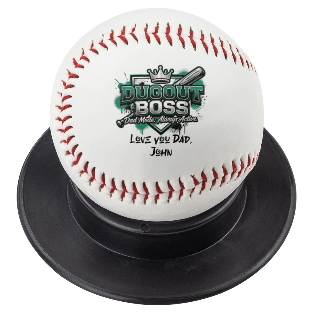 Personalized Baseball Gift for Dad - Dugout Boss Father's Day Baseball