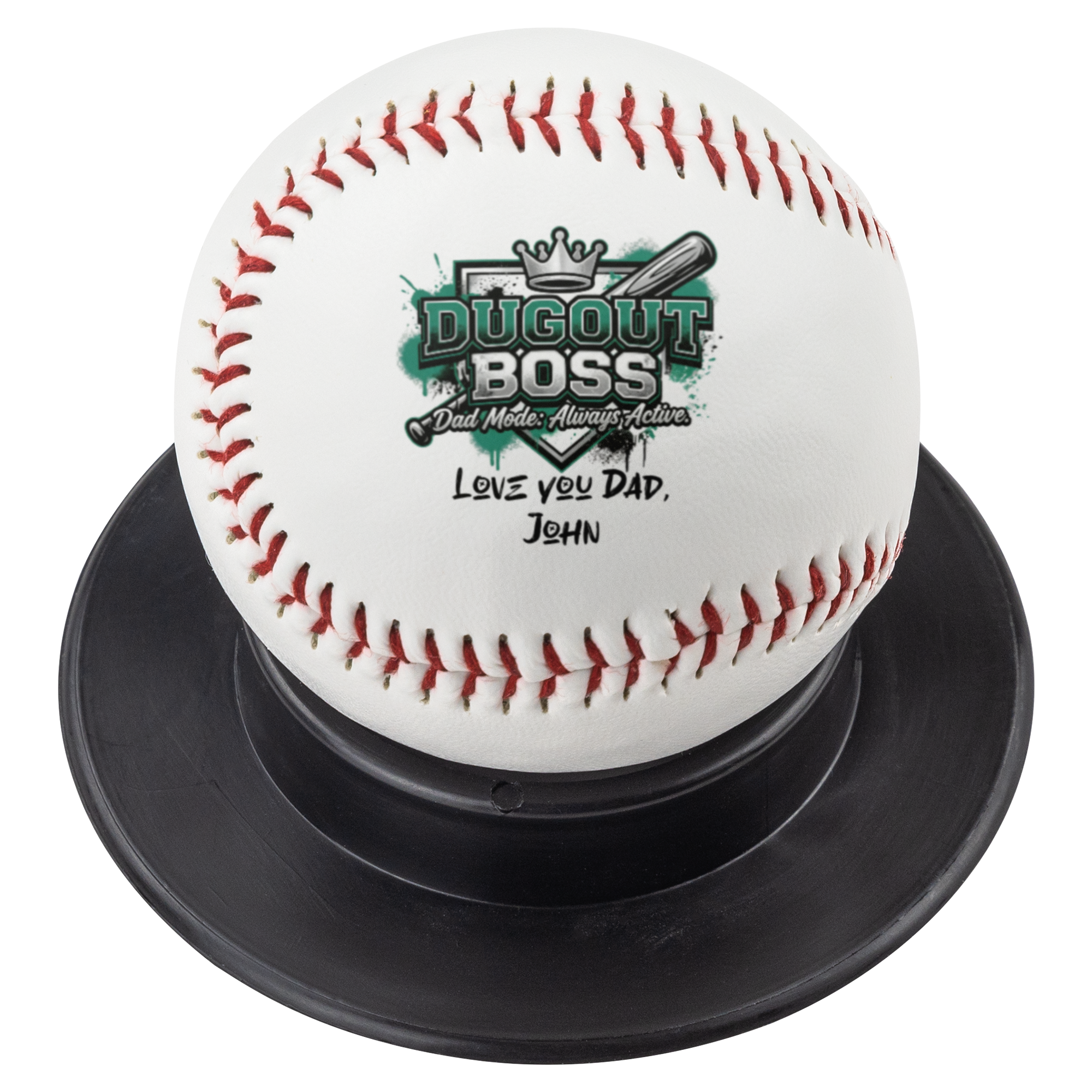 Personalized Baseball Gift for Dad - Dugout Boss Father's Day Baseball