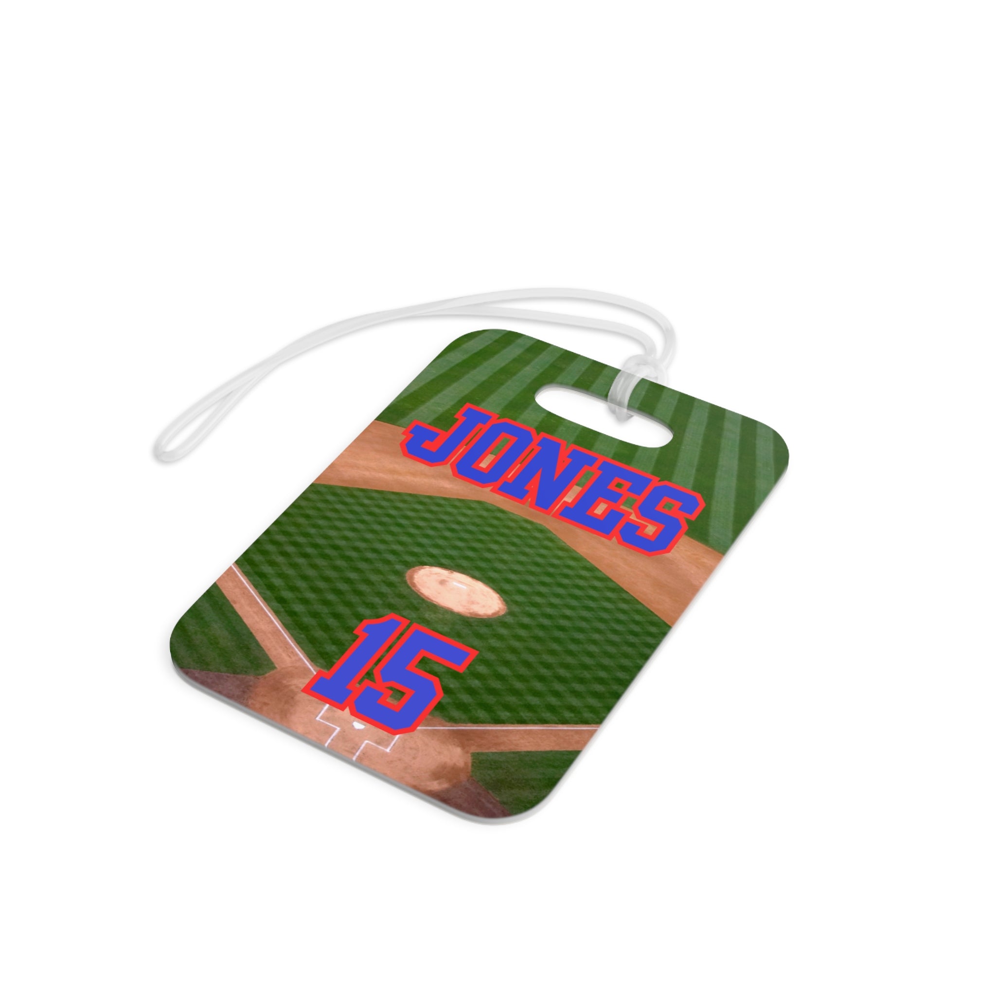 Baseball Luggage Tag — Customizable Name & Number with Game Checklist - Magnolia Wild SC