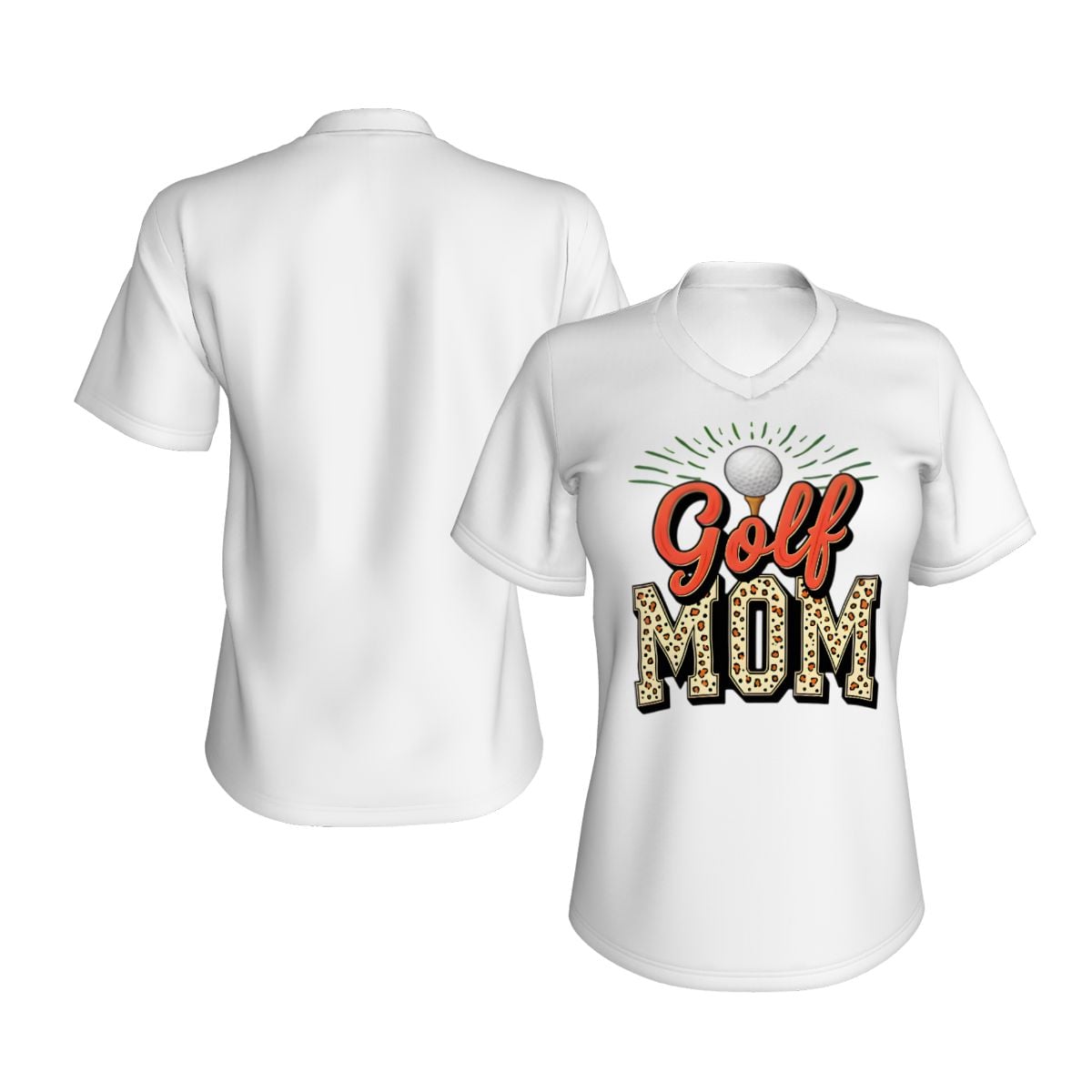Golf Mom Women's V-Neck Short-Sleeve T-Shirt - Magnolia Wild SC