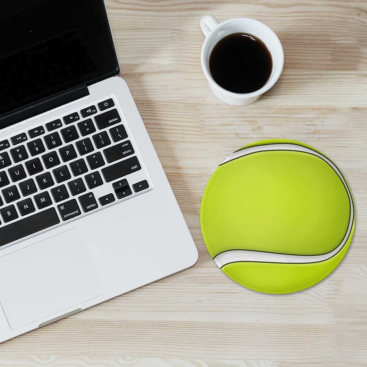 Tennis Ball Mouse Pad – Non-Slip Rubber Base Polyester Mouse Pad - Magnolia Wild SC