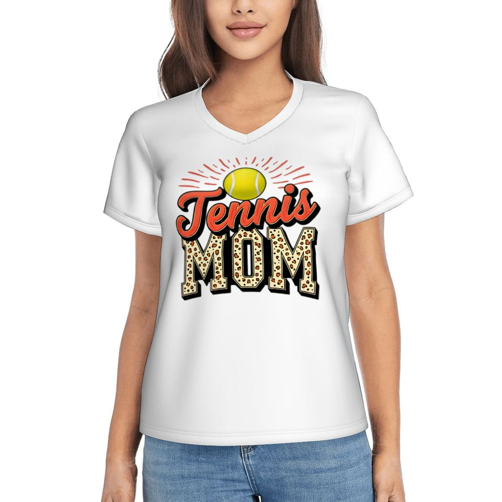 Tennis Mom Women's V-Neck Short-Sleeve T-Shirt - Magnolia Wild SC