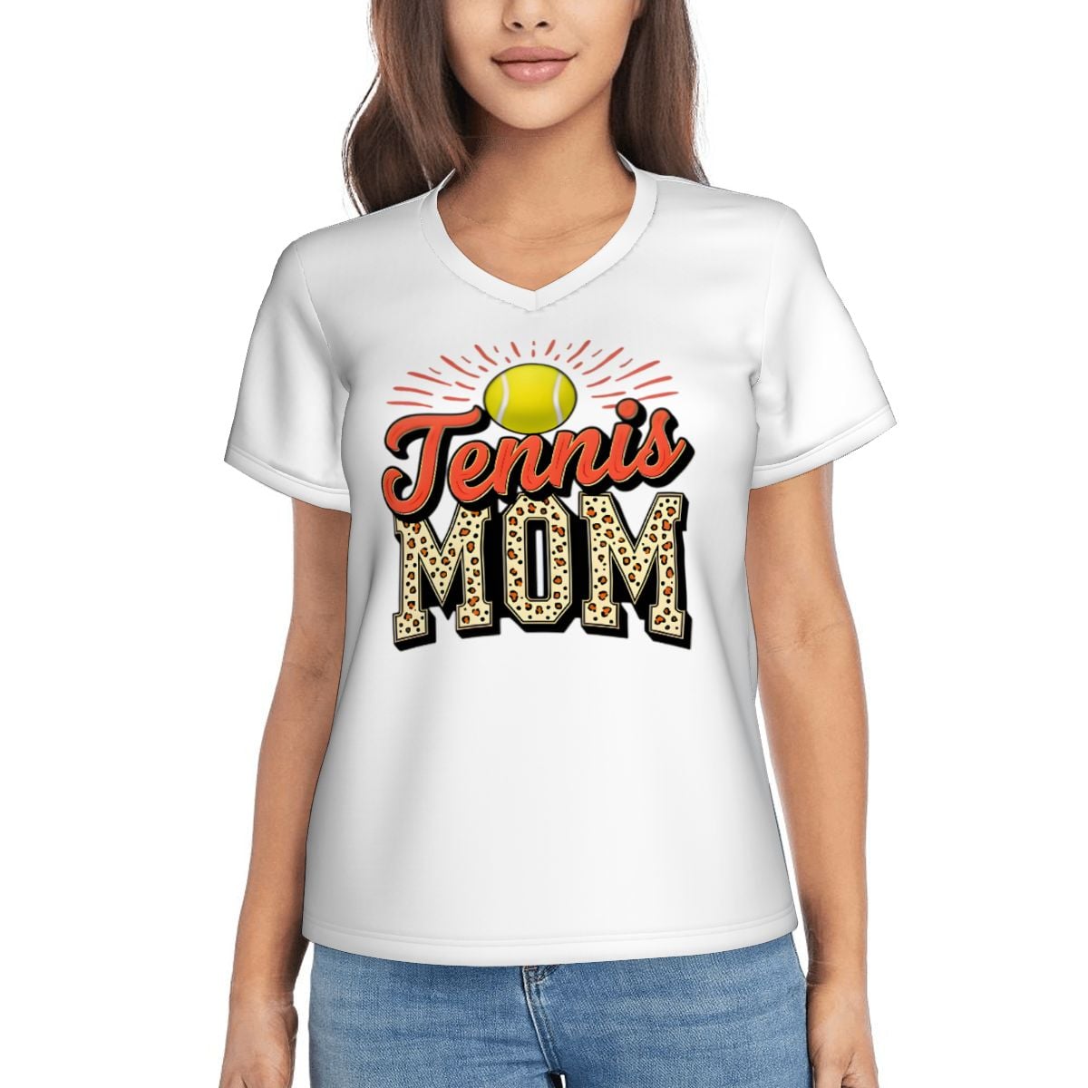 Tennis Mom Women's V-Neck Short-Sleeve T-Shirt - Magnolia Wild SC
