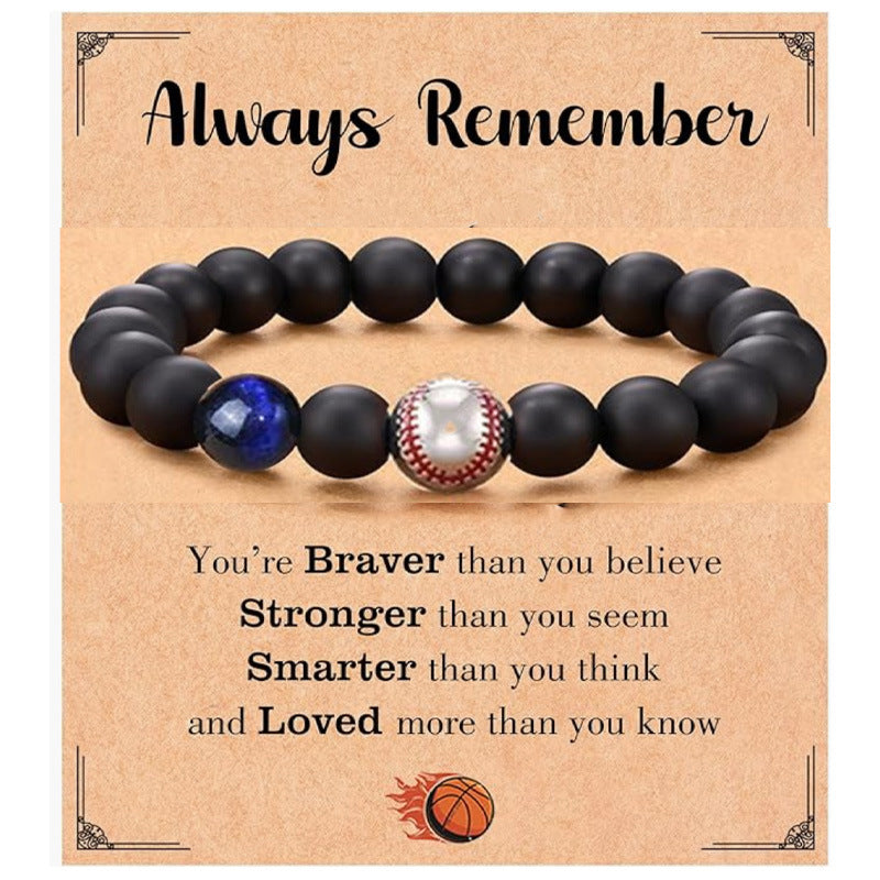 Adjustable Sports Obsidian Bracelet for Athletes and Fans - Magnolia Wild SC