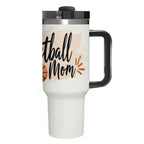 Elegant Watercolor Basketball Mom 40oz Insulated Tumbler with Handle and Straw - Magnolia Wild SC