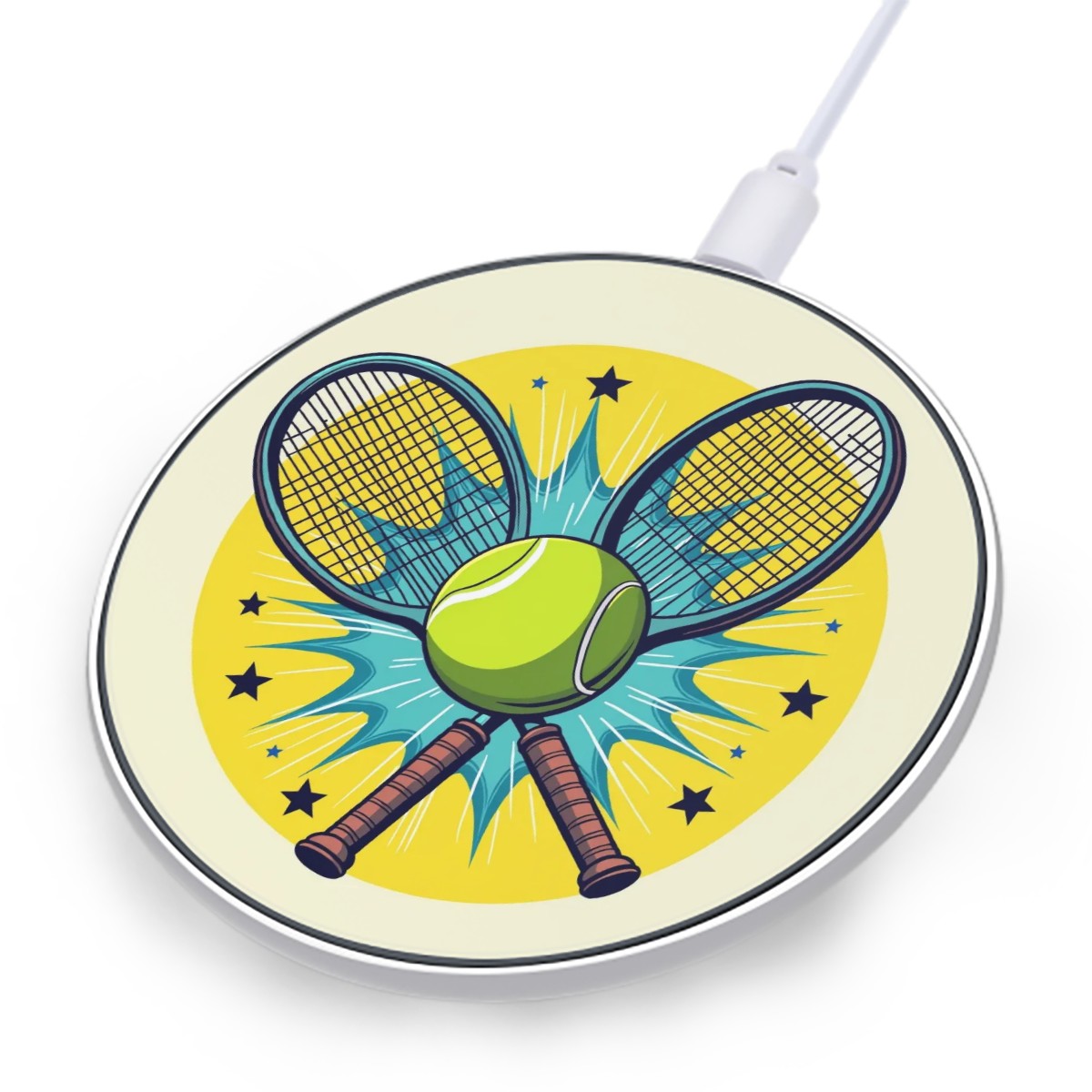 Tennis Racket Wireless Charger - Magnolia Wild SC