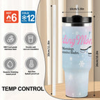 "Figure Skating Mom: Early Mornings & Expensive Blades" 40oz Tumbler with Handle and Straw - Magnolia Wild SC