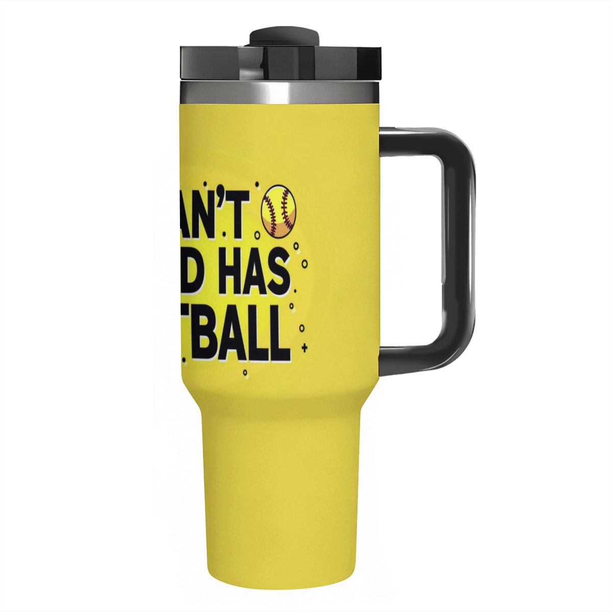 My Kid Has Softball 40oz Tumbler with Handle and Straw - Magnolia Wild SC