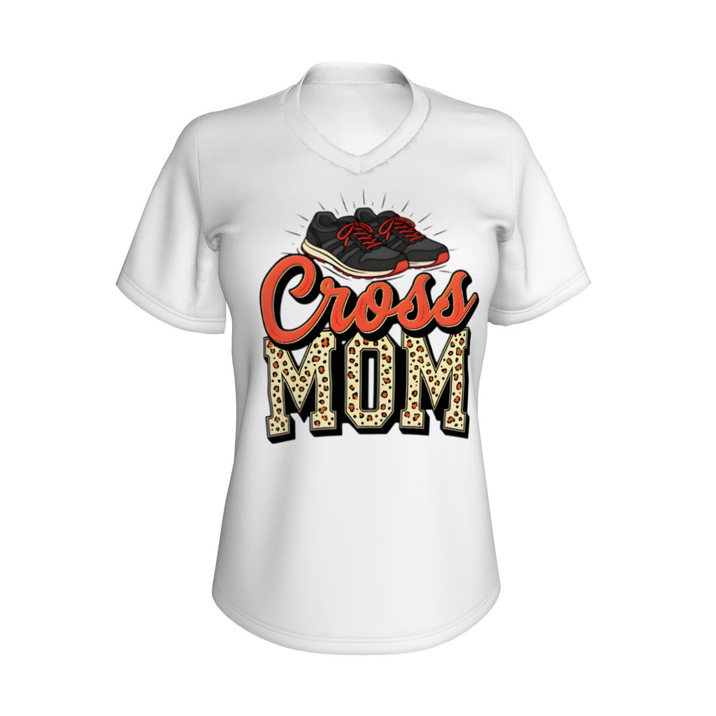 Cross Country Mom Women's V-Neck Short-Sleeve T-Shirt - Magnolia Wild SC