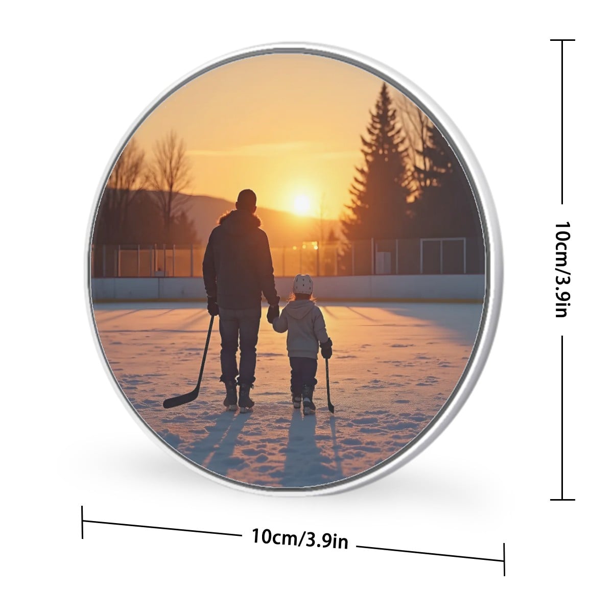 Father & Son Hockey Traditions 10W Wireless Charging Pad - Magnolia Wild SC