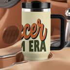 Retro "Soccer Mom Era" 40oz Insulated Tumbler with Handle and Straw - Magnolia Wild SC